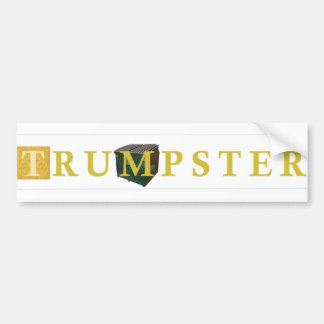 Trump Dumping Sticker 2 — Gold, Clear Autoaufkleber