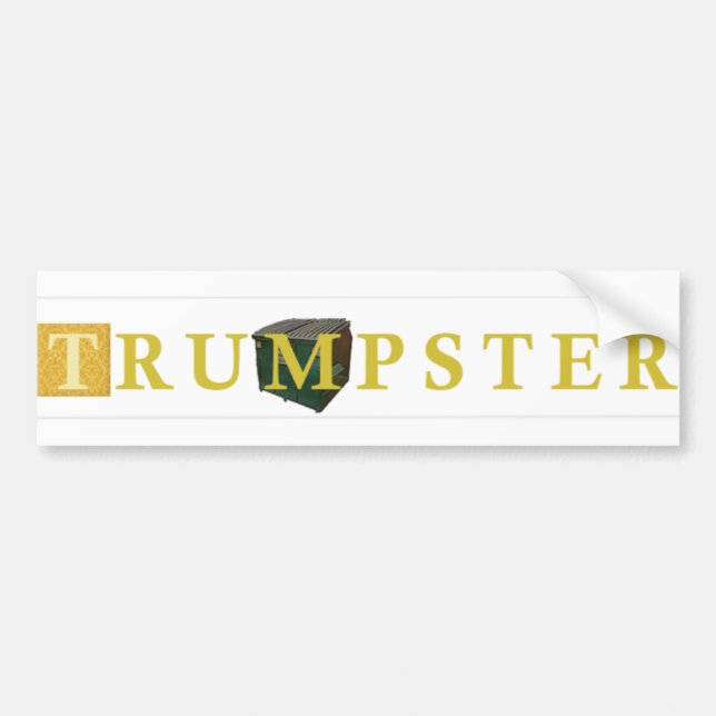Trump Dumping Sticker 2 — Gold, Clear Autoaufkleber (Vorne)