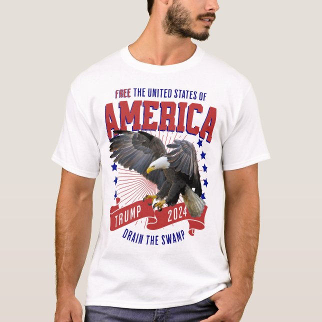 Trump Eagle 2024 Freedom T-Shirt (Vorderseite)