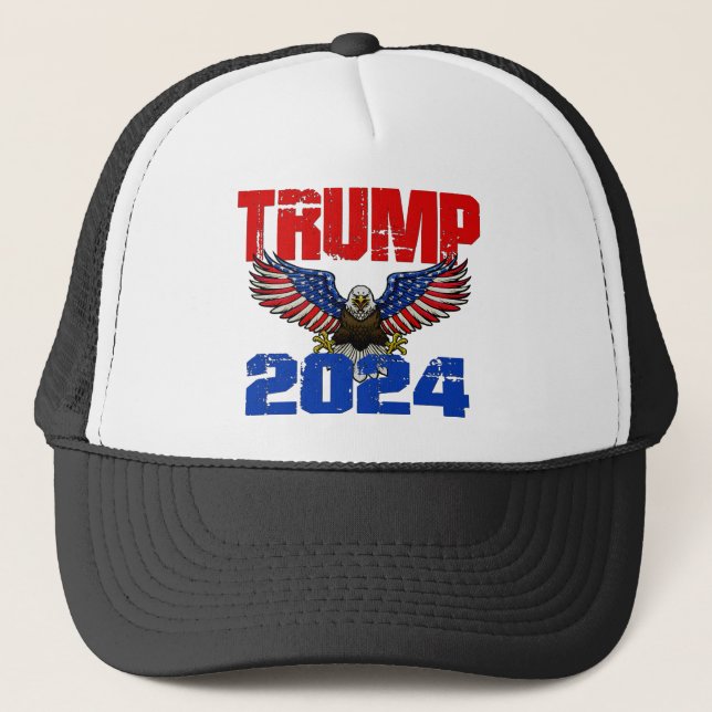 Trump Eagle 2024 Truckerkappe (Vorderseite)