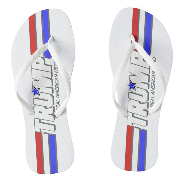 Trump - Ein echter amerikanischer Held-Flip-Flops Flip Flops (Fußbett)