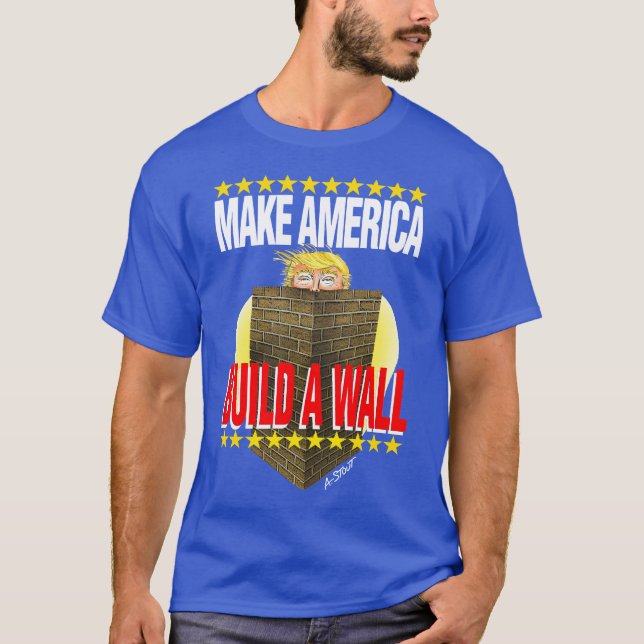 Trump eine Mauer bauen - T-Shirt (Vorderseite)