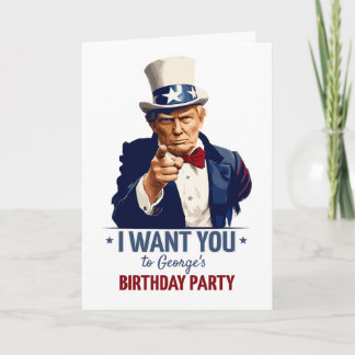 Trump - Einladung zum Geburtstag / Individuelle Na