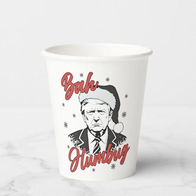 Trump Einweihungstag Weihnachten Weihnachtsfeierta Pappbecher (Vorderseite)