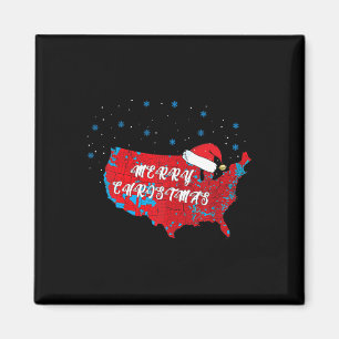 Trump Election Map Frohe Weihnachts-Weihnachtsmann Magnet