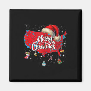 Trump Election Map Frohe Weihnachtsfeiertag Santa Magnet