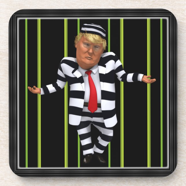 Trump en prison porte le Dessous de verre (Devant)