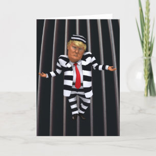 Trump en prison porte une carte de voeux