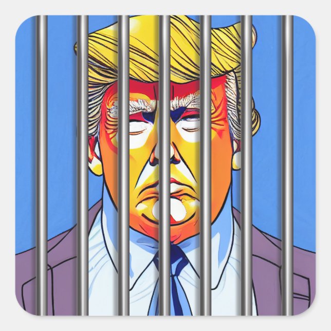 Trump en prison Stickers Carrés (Devant)