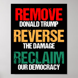 Trump entfernen, den Schaden umkehren, unsere Demo Poster