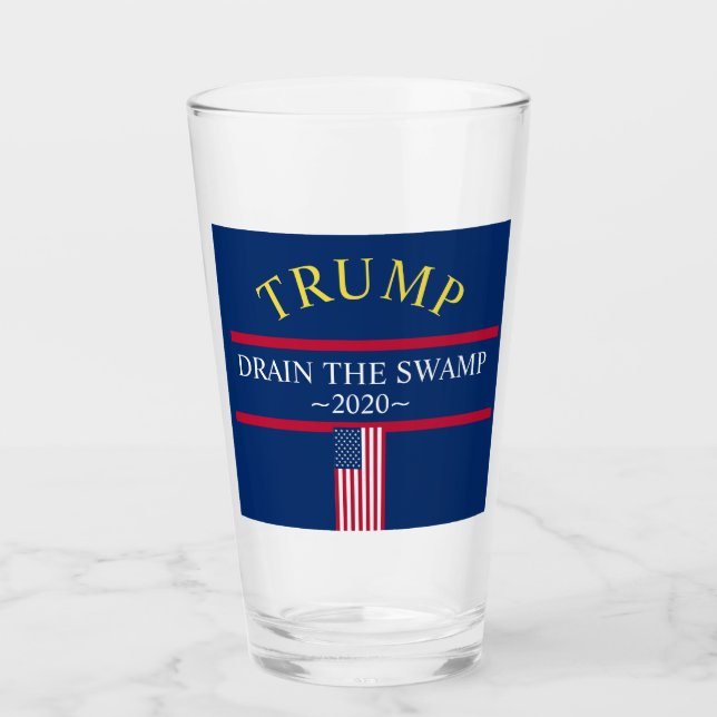 Trump entzieht dem Sumpf-Tumbler Glas (Vorderseite)