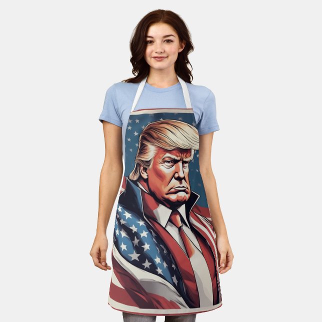 Trump Epic American Flag Schürze (Getragen)