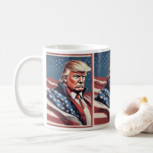 Trump Epic American Flag Tasse (Mit Donut)