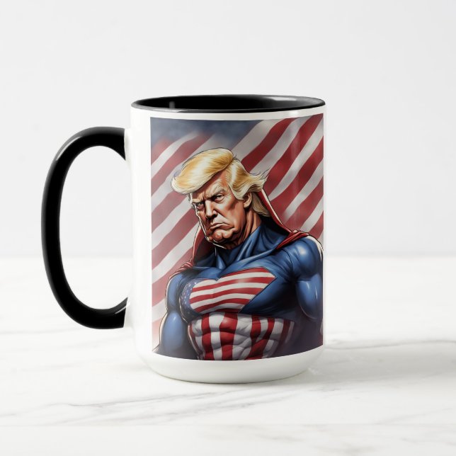 Trump Epic Superhero Tasse (Links)