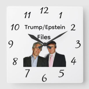 Trump/Epstein-Akten Wanduhr