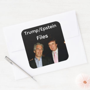 Trump/Epstein-Dateien-Aufkleber Quadratischer Aufkleber
