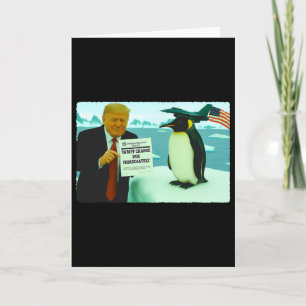 Trump erhebt Zoll auf Pinguin Ironische Politik M Karte