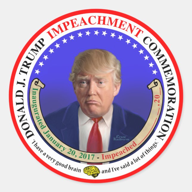 Trump: Erinnerungssticker Runder Aufkleber (Vorderseite)