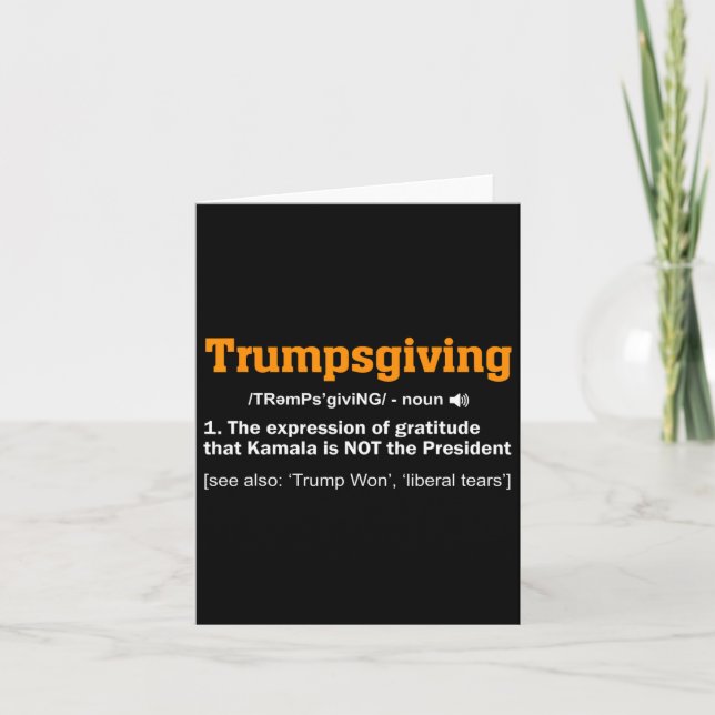 Trump-Erntedank Gewinner des Funny Turkey Day Karte (Vorderseite)