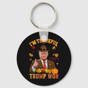 Trump Erntedank Ich bin dankbar Trump 2 gewonnen Schlüsselanhänger