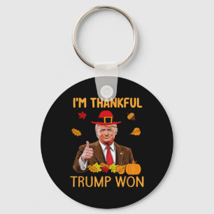 Trump Erntedank Ich bin dankbar Trump gewinnt 3 Schlüsselanhänger