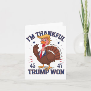 Trump Erntedank Ich bin dankbar Trump gewonnen 5 Karte