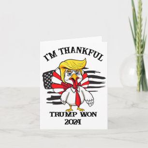 Trump Erntedank Ich bin dankbar Trump Won Karte