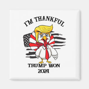 Trump Erntedank Ich bin dankbar Trump Won Magnet