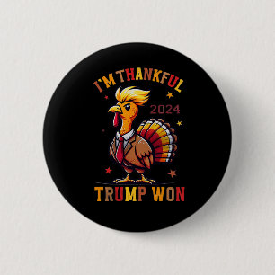 Trump-Erntedank - Ich bin Trump 2024 dankbar Button