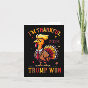 Trump-Erntedank - Ich bin Trump 2024 dankbar Karte