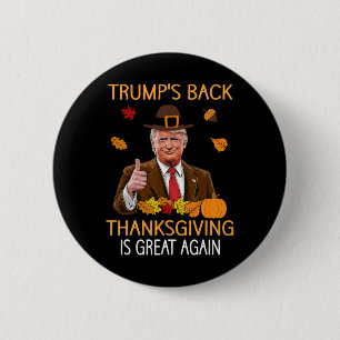 Trump-Erntedank Türkei Herbstfall Dankbarkeit Männ Button