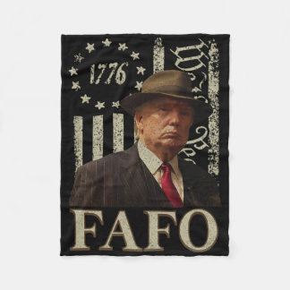 Trump Fafo F rund um die Vintage US-Flagge Fleecedecke
