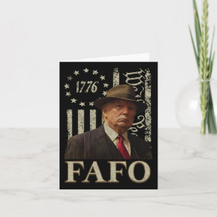 Trump Fafo F rund um die Vintage US-Flagge Karte