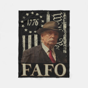 Trump Fafo, Lustig Fafo Trump Amerikanische Flagge Fleecedecke