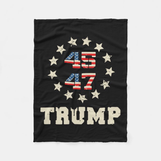 Trump-Fahne 2024 (auf dem Stapel): Amerika als Tru Fleecedecke (Vorderseite)