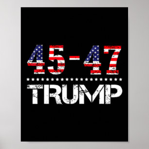Trump-Fahne 2024 (auf dem Stapel): Amerika als Tru Poster
