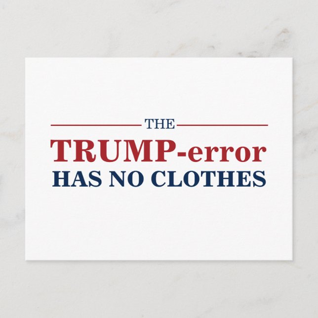 Trump-Fehler hat keine Gegenstimmen Postkarte (Vorderseite)