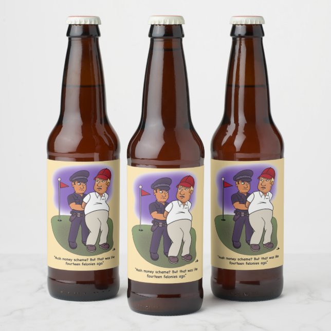 Trump Felonies Bière Étiquette (Bouteilles)