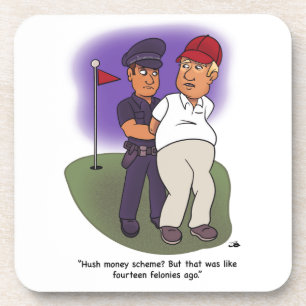 Trump Felonies Hard Plastic Untersetzer