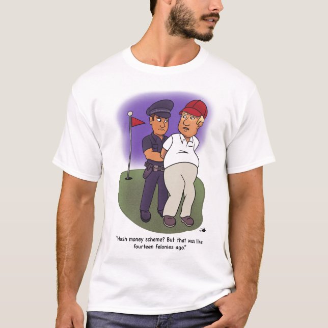 Trump Felonies T-shirt blanc homme (Devant)