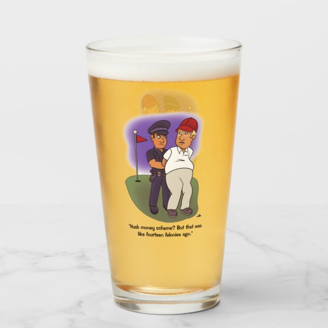 Trump Felonies trinken Glass Glas (Vorne (Gefüllt))