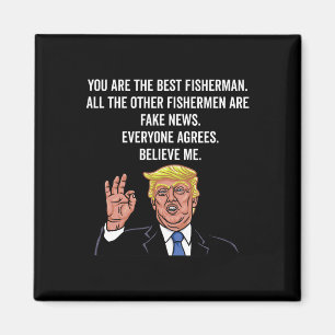Trump Fisherman Funny Fisher Hook Geschenke Magnet