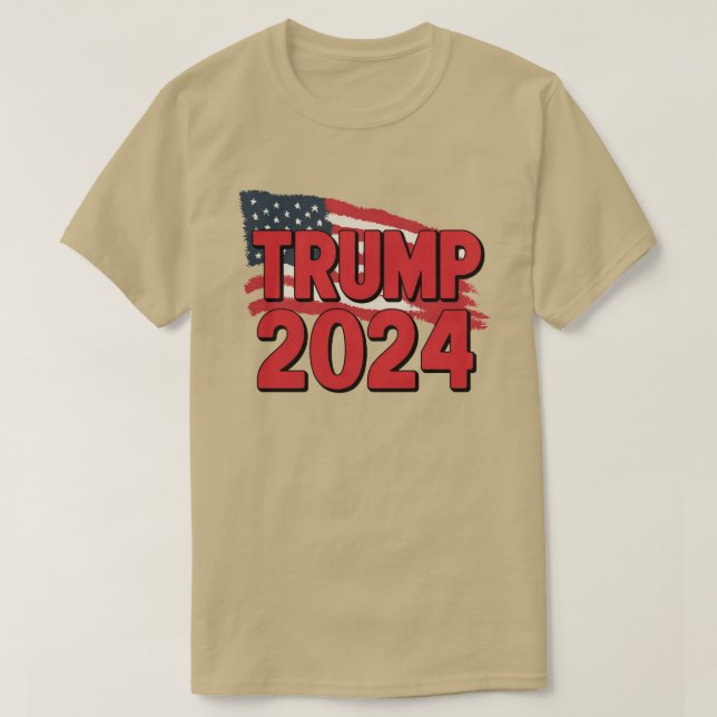 Trump Flag 2024 Trump 2024 T - Shirt American Flag (Design vorne)