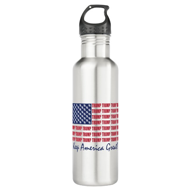TRUMP-FLAG EDELSTAHLFLASCHE (Vorderseite)