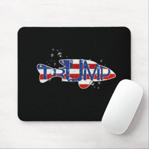 Trump Flag Fisch in Blasen Mousepad