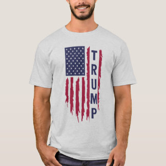 Trump Flag T-Shirt" - Patriotische Unterstützung T-Shirt
