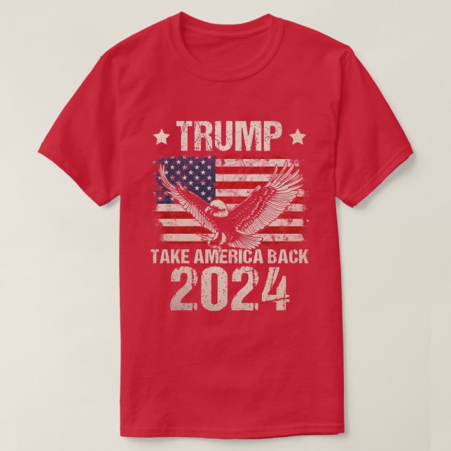 Trump-Flagge von 2024 nimmt Amerika zurück - Fraue T-Shirt (Design vorne)