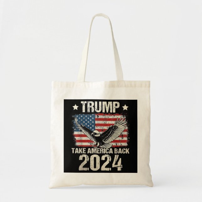 Trump-Flagge von 2024 nimmt Amerika zurück - Fraue Tragetasche (Vorne)
