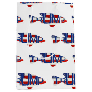 TRUMP-Flaggenfischdesign Mittlere Geschenktüte