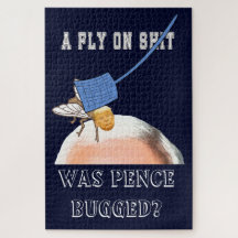 Trump Fly on Pence Head mit Flyswatter, ZFJ